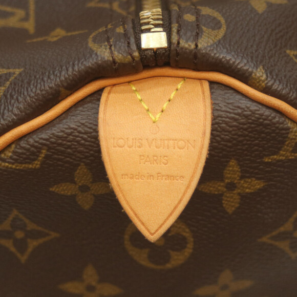 LOUIS VUITTON Authentic Brown Monogram Speedy 35 Boston Bag - Picture 8 of 13